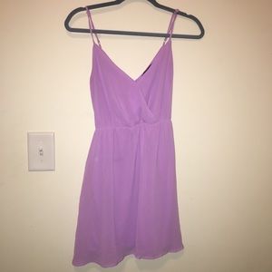 Lavender sheer mini dress